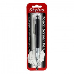 2 in 1 Stylus Touch Pen with Writing Pen (Black)